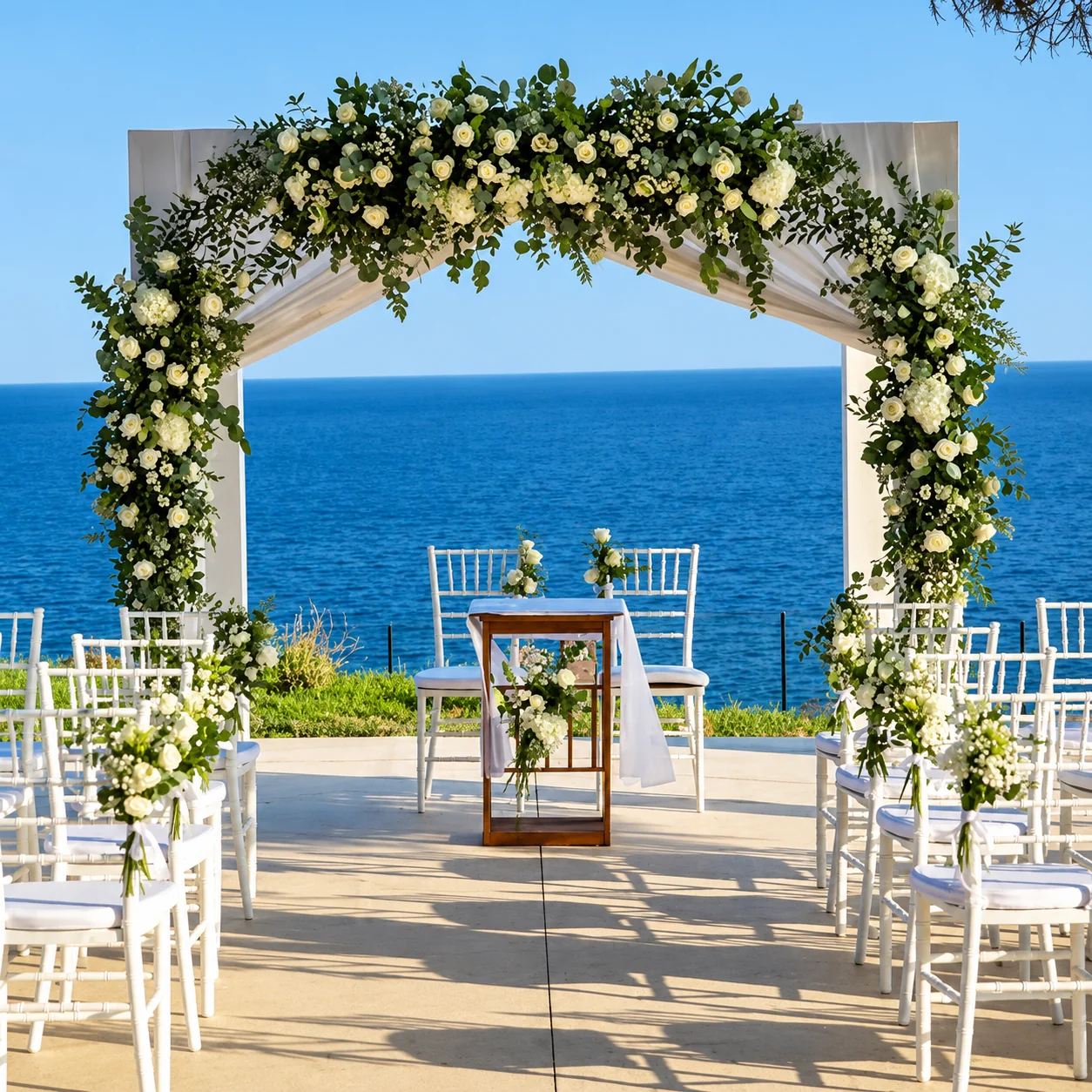 Cérémonie de mariage face à l’océan